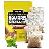 CJEIWYA Squirrel Repellent Outdoor, Chipmunk Repellent Outdoor, Chipmunk and Squirrel Repellent Outdoor, Keep Squirrels Away from Attic/Car/Bird Feeders, Squirrel Repellent Pouches, 8P
