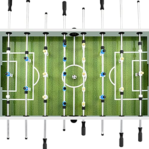 Home Outdoor Sonstige Fußballtisch Stahl 60 kg 140x74,5x87,5 cm Weiß – Bild 5