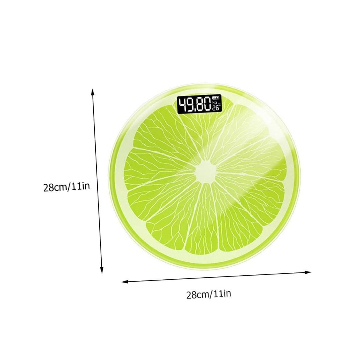 Balance Numérique pour Corps Grand Écran LED en Verre Trempé Vert
