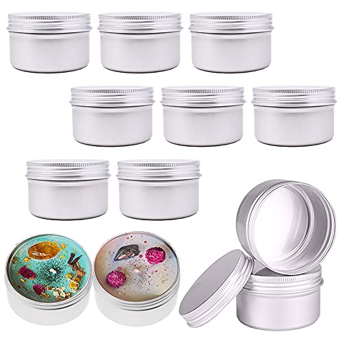 12pcs Candle Tins,4oz Candle Containers with Lid,Silver Candle Jars for Candle Making,DIY Candle Can Tin Bulk Candle Making Party Supplies