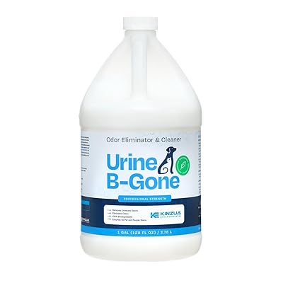 KINZUA ENVIRONMENTAL Urine B-Gone, Professional Enzyme Odor Eliminator & Pet Stain Remover, Human, Cat & Dog Urine Cleaner, Effective on Laundry, Carpets & More, Lavender Scent, 1 Gallon