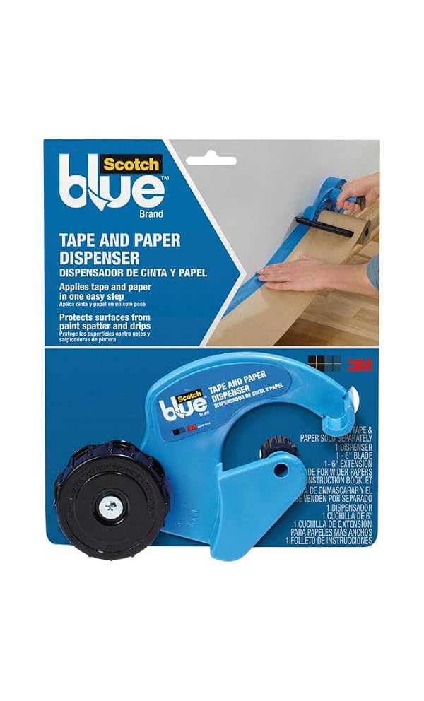 ScotchBlue Painter's Tape Dispenser, Applies Masking Paper with Painter’s Tape to Protect and Cover Surfaces, Includes Plastic Blade Fits 12 Inch Masking Paper by ScotchBlue - Image 3