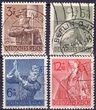 Mi. 4,50 € (Stand: 2024) philaseum Briefmarken Deutsches Reich 1943, Mi.Nr. 850-853, Arbeitsdienst, Postfrisch