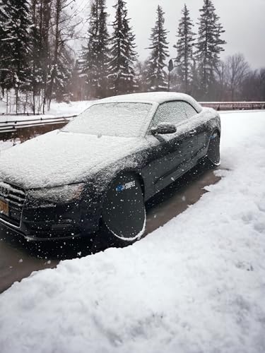 Image of Wheel Shield (Regular): Prevent Snow & Ice in Tires & Wheel Well. for Parked Vehicles in driveways, Street Parking & Snow plow Routes. Reduced Shoveling, Quicker Getaway. 2 Pack.