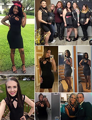 meilun Hight Neck Cut Out Bandage Dress Mini Formal Party Gowns Wedding Guest Dress for Women4