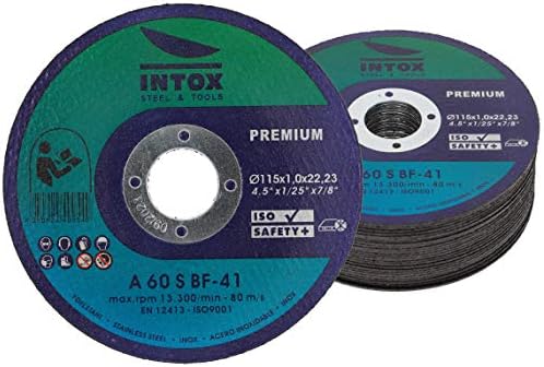 Intox Cutting Discs 115 mm 4.5 inch x 1.0 mm Pack of 50 Stainless Steel Flex Disc for Metal Steel and Stainless Steel