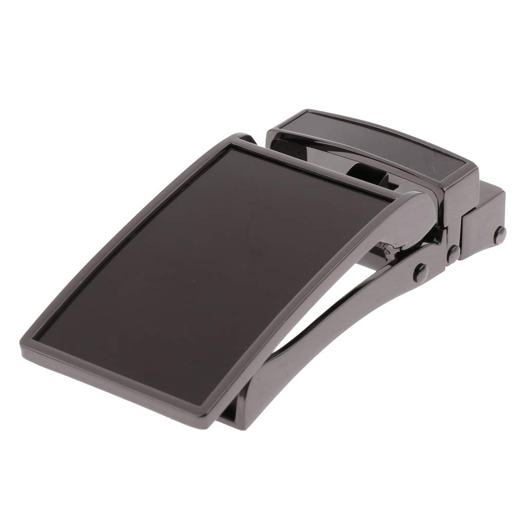Metal Ratchet Belt Buckle Automatic Slide Click Buckle 3.6cm Width Coffee-image-9