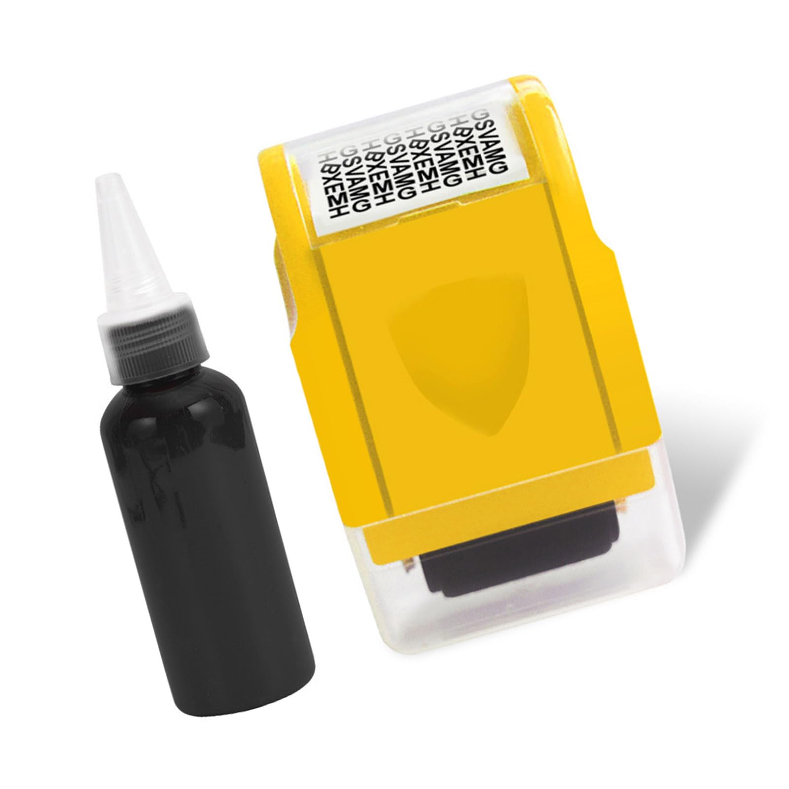 Jazuaiao Privacy Theft Stamper with Clear Lid Security Roller Stamper for Confidential Document Mail Address Privacy Tool