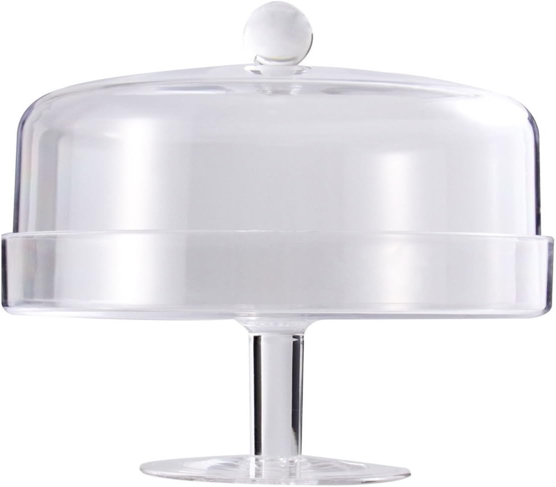 1pc Transparent Arched Plastic Food Cover Cake Stand Cover for Buffet and Party Serving Trays Portable Protective Lid for Pastry Muffin Cobbler Indoor and Outdoor Use