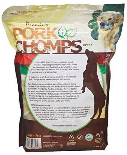 Pork Chomps Baked Pork Skin Dog Chews, 8-inch Rolls, 18 Count (Pack of 1) Pork Chomps Baked Pork Skin Dog Chews, 8-inch Rolls, 18 Count (Pack of 1)