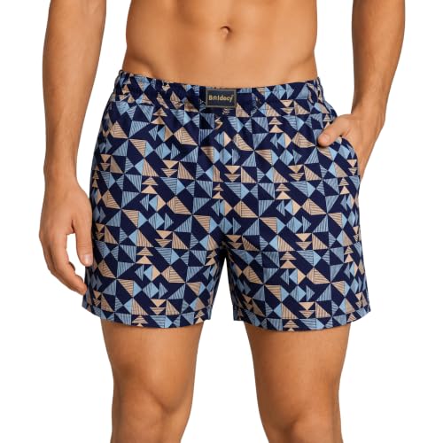 Image of Men's Printed Cotton Boxer Shorts - Soft Breathable Cotton Innerwear for Men, Regular Fit Boxer for Sleepwear, Lounge & Everyday Wear