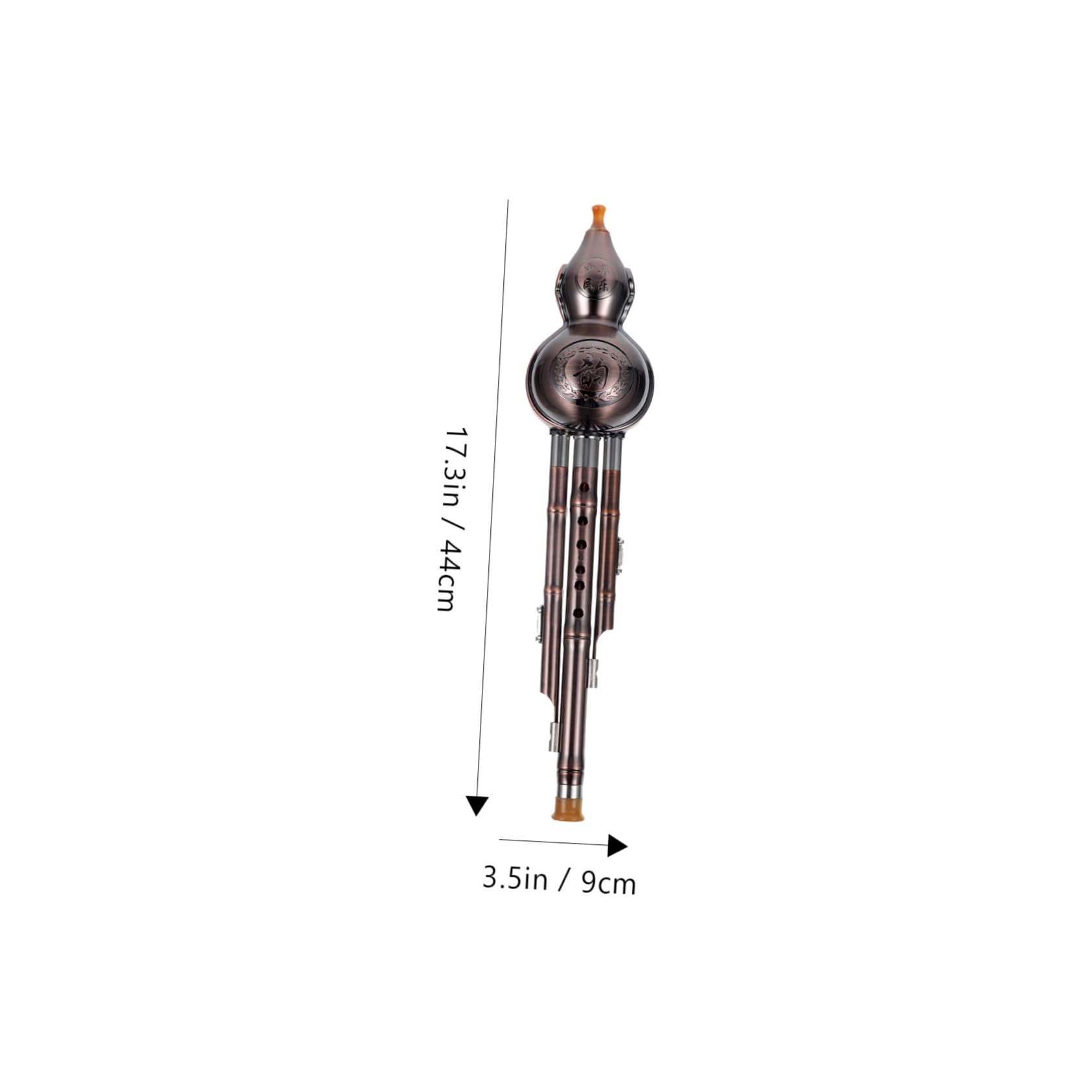 TOYANDONA Flauta De Cucurbita China En Latón Nudo Chino Diseño Tradicional Instrumento Musical Étnico Para Interpretación y Práctica