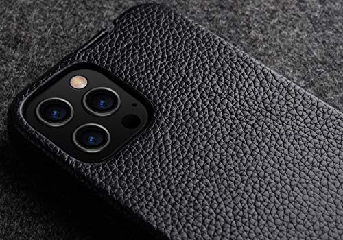 Étui coque iPhone 12 Pro Max clapet vertical cuir véritable StilGut