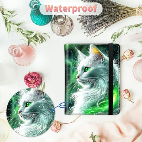 Image of Photo Album 4x6 120 Pockets Photos with Strong Elastic Band, Small Mini Albums Sheet Protector Folder for Photos, Album for Family Wedding Women Men Baby Vacation Gift, Green Cat