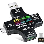 YOJOCK – USB Tester Messgerät 2-in-1 USB C Strommessgerät Digital Mul