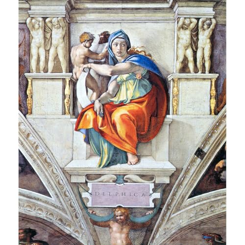 Impression sur toile Michelangelo Sybelle Delphique décoration maison bureau 76x101