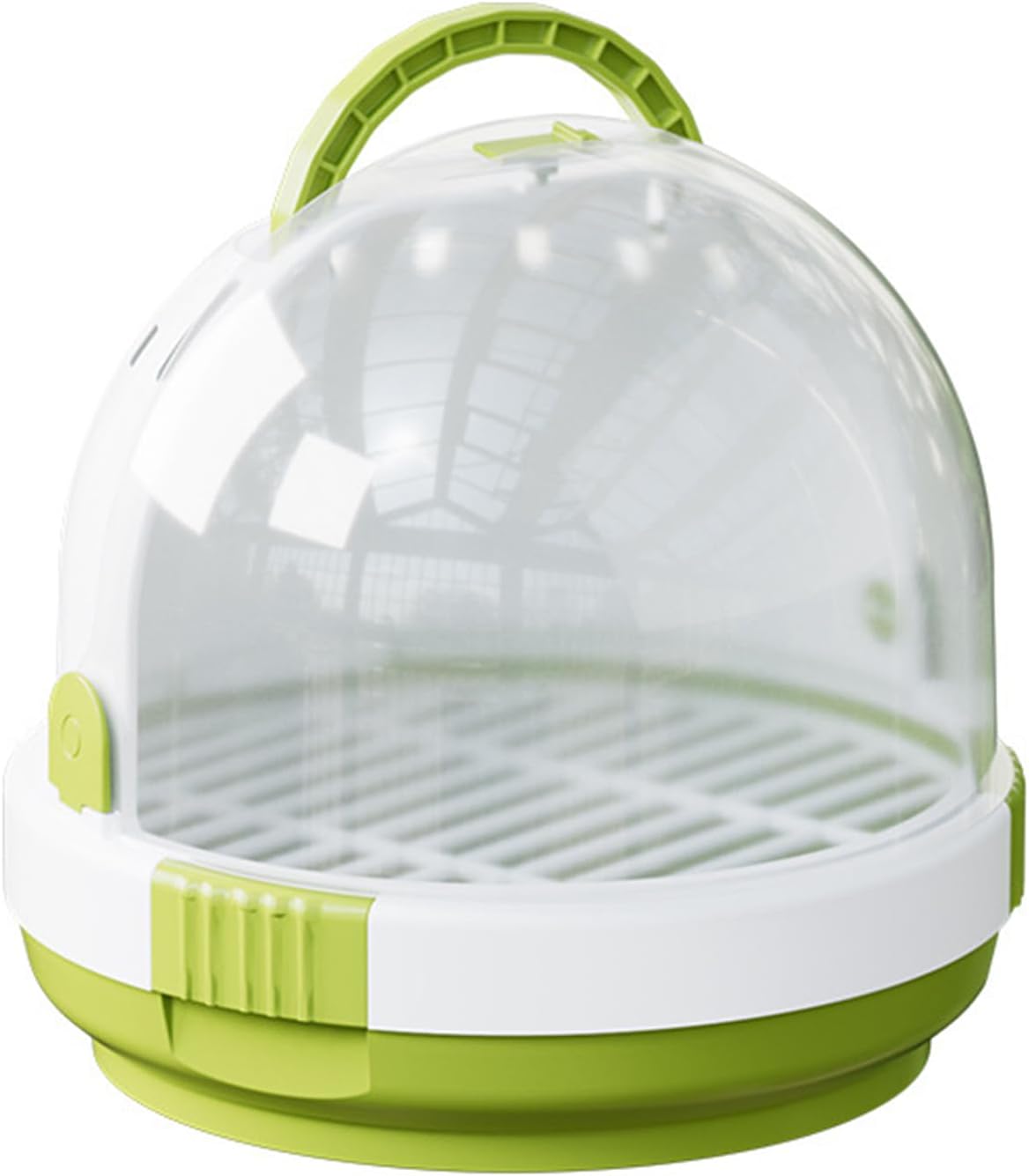 Parrot Carrier Travel Bird Carrier Panoramic View Anti Escape Easy to Clean for Conures Parakeet Budgie (Green)