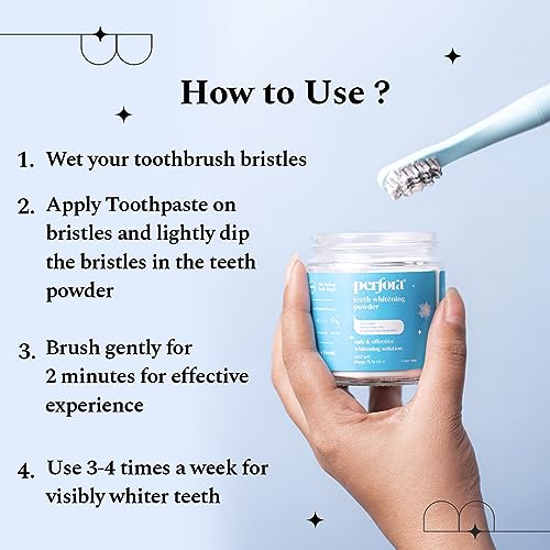 Image of Perfora Teeth Whitening Combo | Teeth Whitening Powder 50gm, Purple Magic Whitening Serum 30ml & Strips - 14 Treatment | Enamel-Safe & Sensitivity-Free Oral Care Formula For Tooth Stain Removal | Pack Of 3