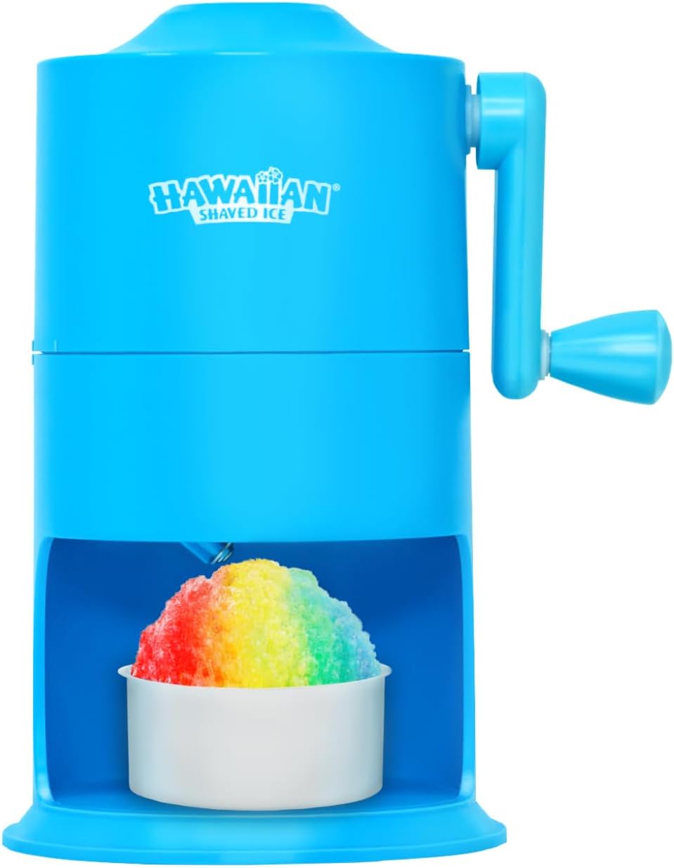 Hawaiian Shaved Ice Mini Snow Cone Machine, Portable Countertop Ice Shaver with No Slip Base, No Electricity Needed, Ice Cup Included, Lightweight, Stainless Steel Blade