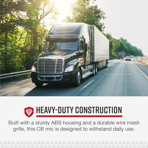 Image of Cobra Replacement Microphone for Cobra 29LX Professional CB Radio - 9-Foot Cord, Black (29LXMIC)