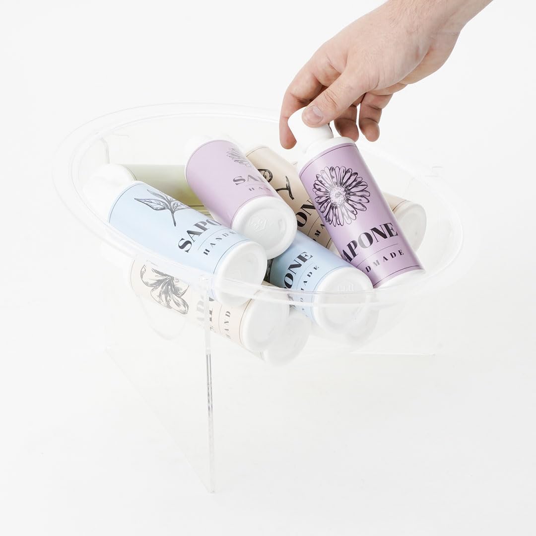 Danieli - Bancarella Espositore da Banco con Cesto per Offerte e Promozioni. Cestone in Acrilico Trasparente per Negozio e Farmacia.