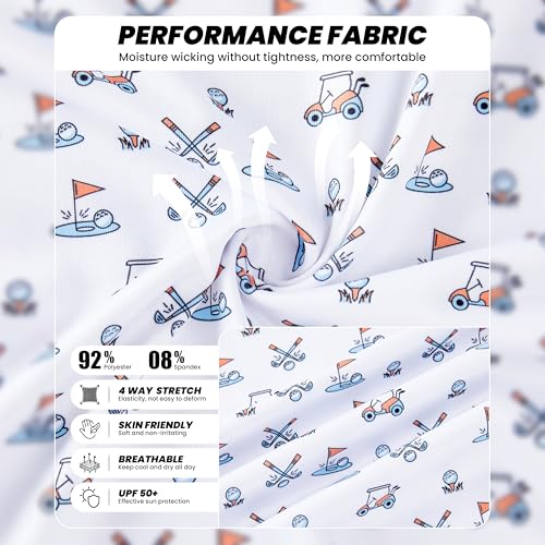 Mens Golf Shirt Moisture Wicking Dry Fit Print Performance Short Sleeve Polo Shirts for Men4