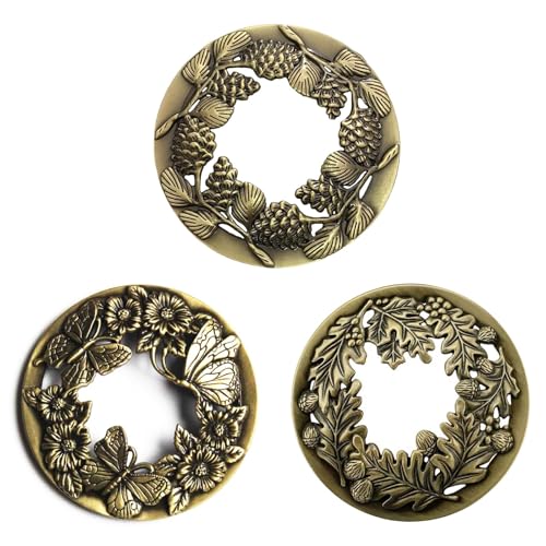 3PCS Antique Bronze Candle Toppers for Yankee Jar Candles 3.23in(80mm)