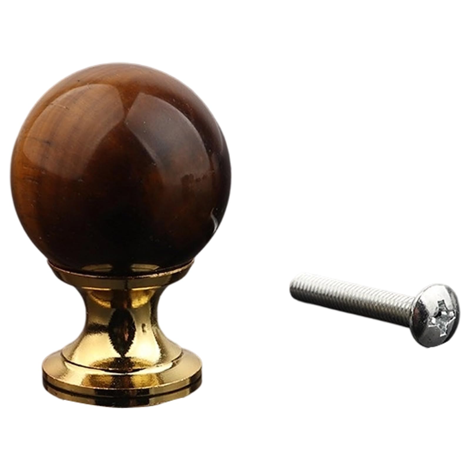 Msioytog Brown Color Crystal Round Ball Cabinet Drawer Handle Simple Furniture Decorative Handle Cupboard Pulls Furniture Decoration Kitchen Cupboard Door Knobs Hardware