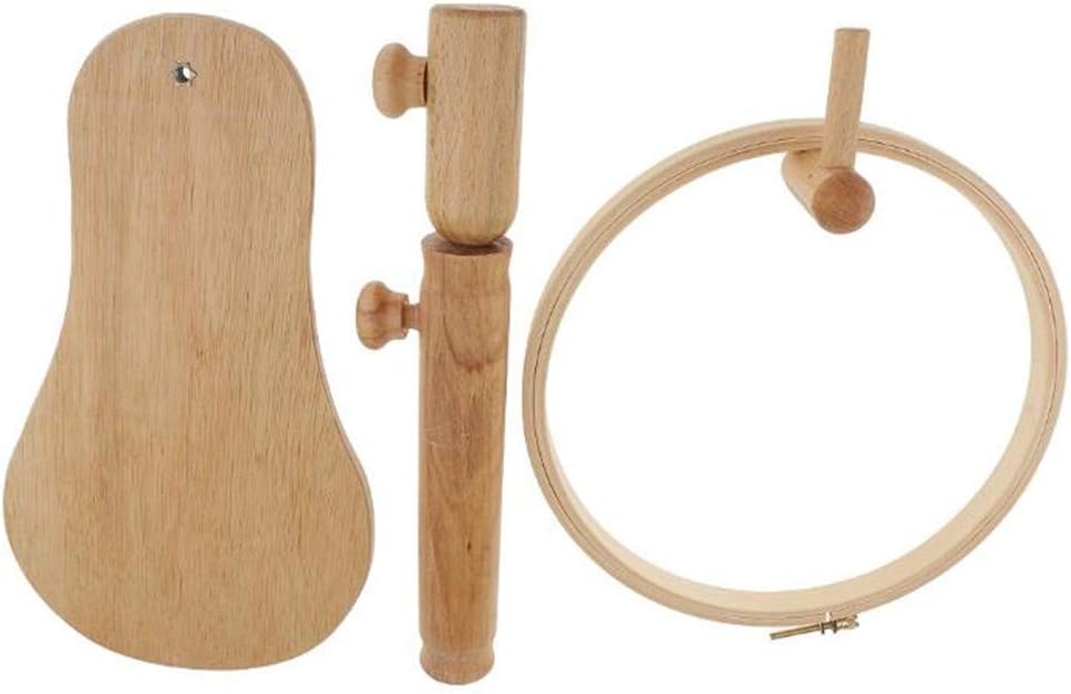 24cm Cross Stitch Frame Stand, Adjustable Wooden Frame Embroidery Stand, Needlework Cross Stitch Floor Stand,Needlework Lap Frame Sewing Tool,Tabletop Tapestry Hoops, Embroidery Hoop Cross Stitch Rack