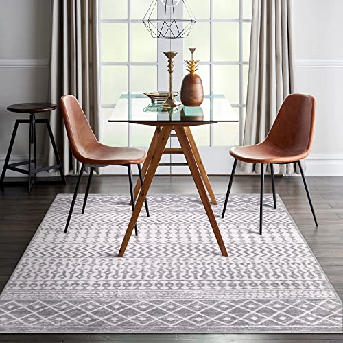 Nailttos Moroccan Washable 5X7 Rug, Ultra Soft Bohemian Distressed Tribal Non-Slip Large Rug, Non-Shedding Indoor Floor Carpet Accent Rug For Kitchen Living Room Dining Table #TOP1