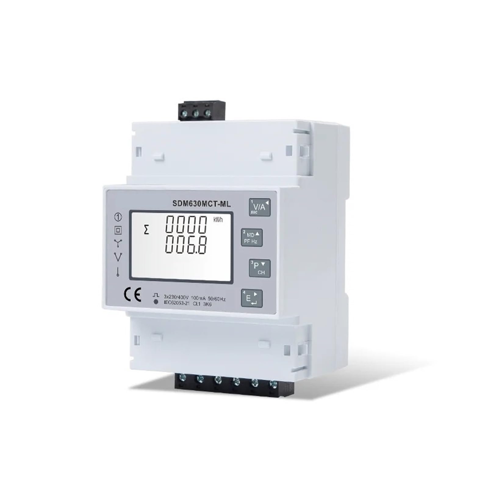 Compteur d'énergie triphasé SDM630MCT-ML double charge avec RS485