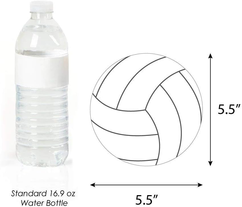 Big Dot of Happiness Volleyball Party Decorations - 20 Double-Sided Paper Cutouts, 5.5-Inch Premium Quality Sports-Themed Decor for Birthday, Baby Shower, Classroom Events
