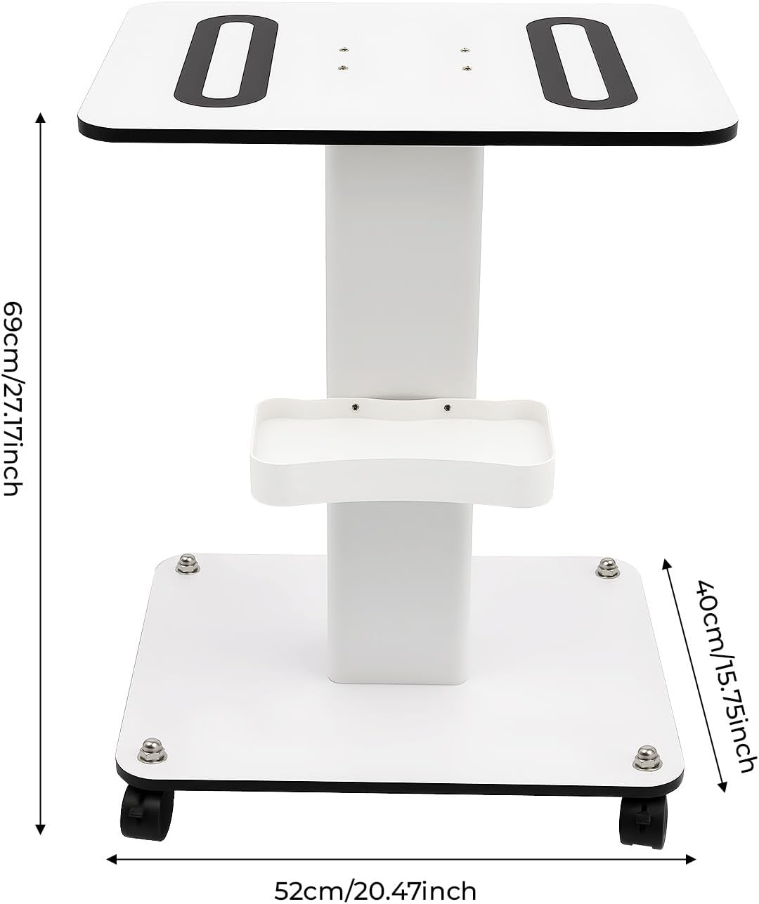 Esthetician Trolley Cart, Esthetician Rolling Beauty Spa Salon Trolley Cart with Lockable Wheels, Beauty Instrument Stand Storage Station for Beauty Salons, Barber Shops, Studios, Tattoo Etc