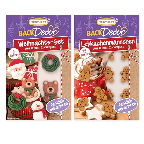 Günthart Zuckerdekor Weihnachten Set 29g – Lebkuchenmännchen (12...