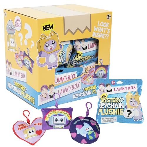 LankyBox Mystery Plush, Collectible Clip-ons, Officially Licensed LankyBox Merch-Case of 18 Pieces
