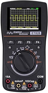 Homesen Multímetro de osciloscópio digital gráfico inteligente ET828 2 em 1 com tela colorida de 2,4 polegadas 1 mhz largura de banda 2,5 msps taxa de amostragem para DIY e teste eletrônico