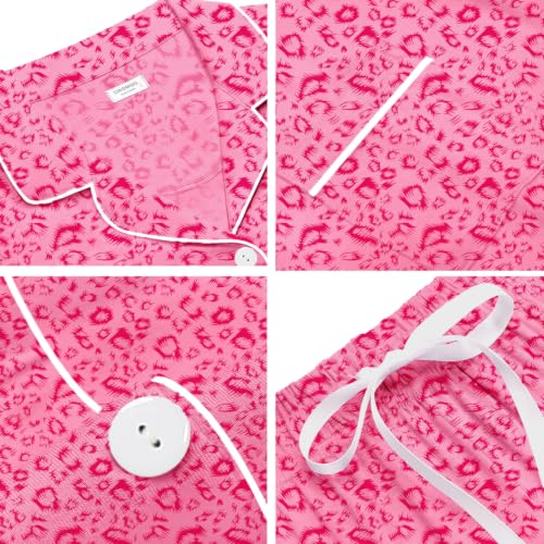 Image of SWOMOG Womens Button Down Pajamas Set Short Sleeve Sleepwear Bride Soft Pj Lounge Sets XS-3XL