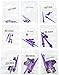 Generic Ear Stretching Kit - 8 Types Acrylic Ear Plug Taper Expander - Transparent Purple