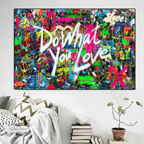 Tableau graffiti Love pour habiller un mur vide et dynamiser la décoration de votre salon