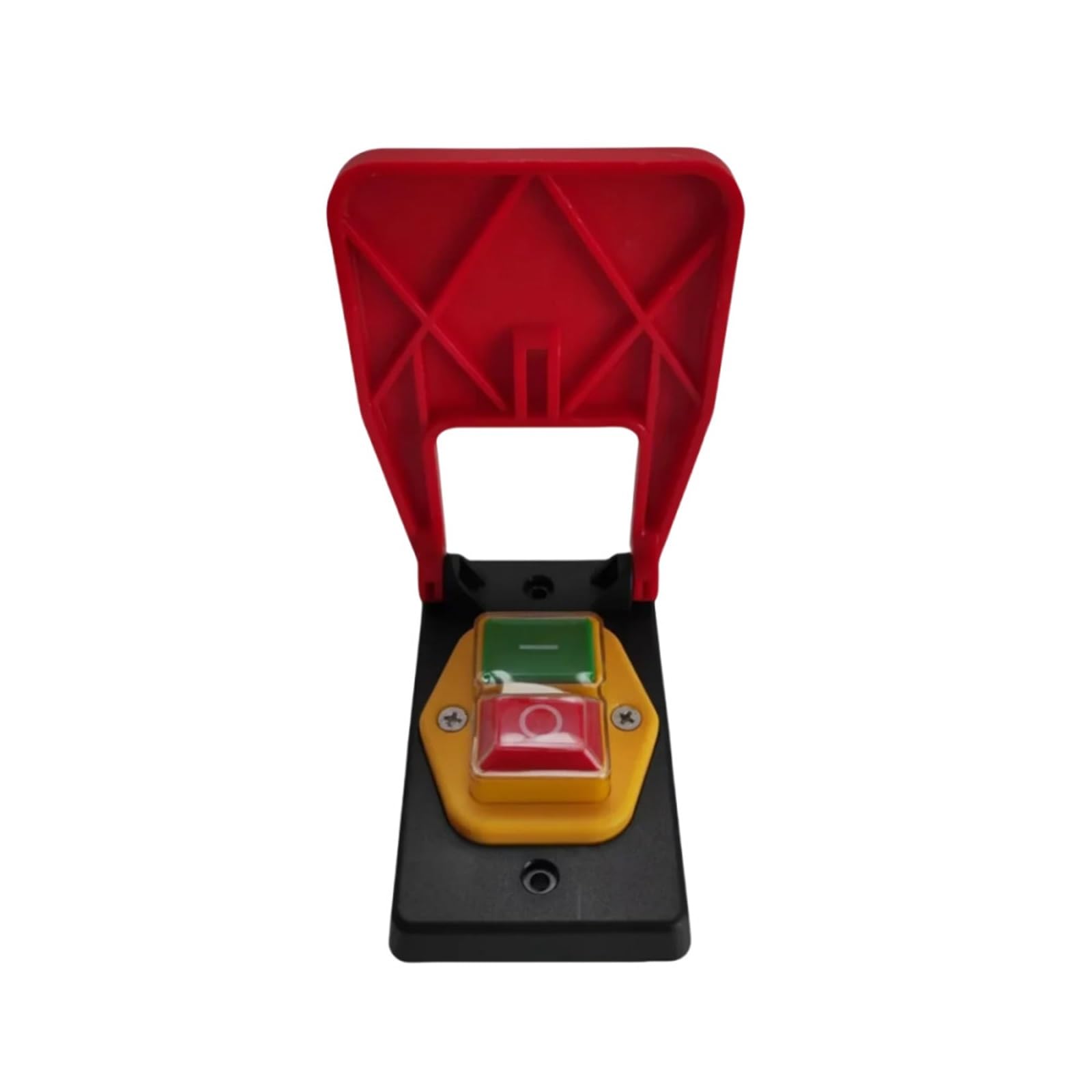 Interruptor pulsador de parada de emergencia con tapa roja de encendido y apagado, 16 A, protección contra apagado/subtensión, interruptor de arranque electromagnético(4 Pins)