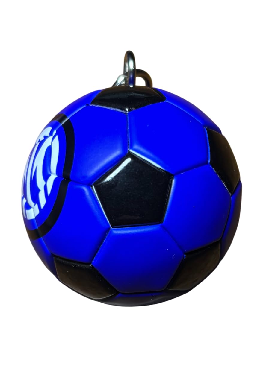 Generico Portachiavi compatibile inter palla calcio gadget accessorio zaino idea regalo uomo donna bambino