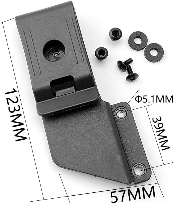 4 Set 360° Rotatable Deep Carry Pocket Clip Fits for Kydex Sheath Knife Case, Universal Back Clip DIY Replacement