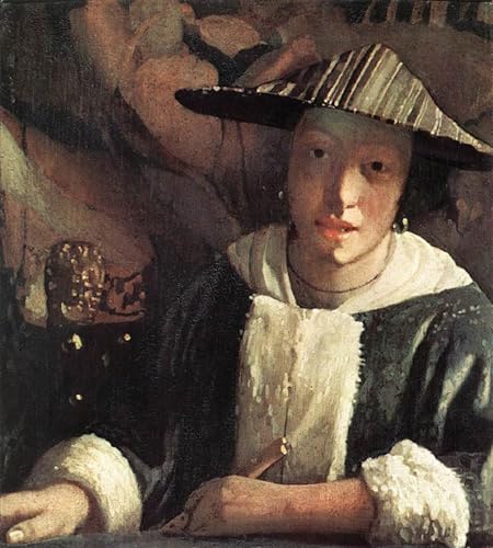 Impression d'affiches Jeune fille à la flûte Vermeer pour décorer votre salon élégant