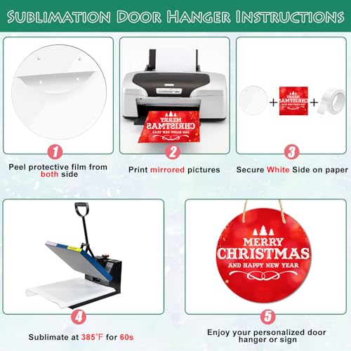 Support de porte vierge ronds en métal sublimation x10 de 25cm - 7