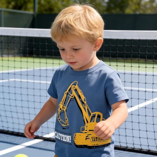 Image of DEEKEY Toddler Boys Shirts Short-Sleeve Little Kids t Shirts Boys' Tops, Tees & Shirts Graphic TEE Age for 2-7 Years 4-Pack