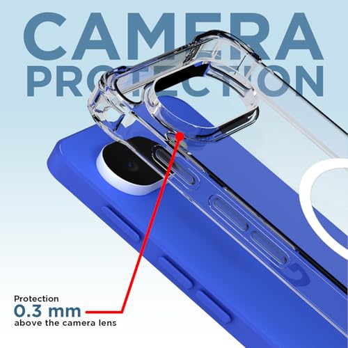 Image of Amazon Basics Back Cover for Google Pixel 10a 5G Mag-Safe Shockproof PC + TPU Protective Case Magnetic Support Bumper Case (Transparent Mag-Safe)