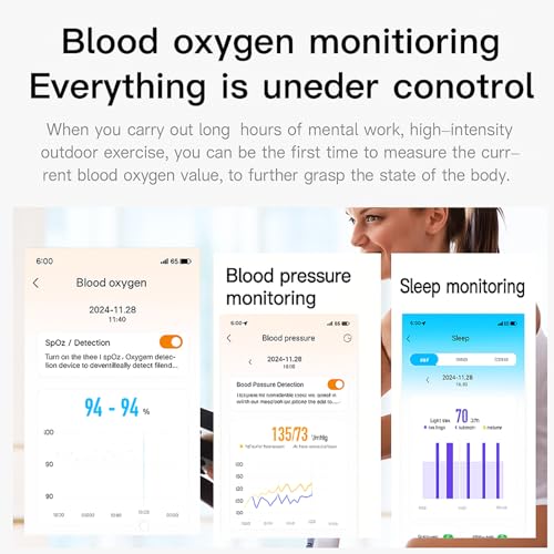 Elprico Screenless Fitness Tracker Band, wasserdichte Aktivität und Schlafmonitor mit 45 -tägiger Batterie, Smart Armband Health Band für Männer und Frauen (Black)