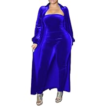 Remelon Womens Sexy Velvet 2 Piece Outfits Long Sleeve Cardigan Tube Off Shoulder Bodycon Party Jumpsuits Set Clubwear