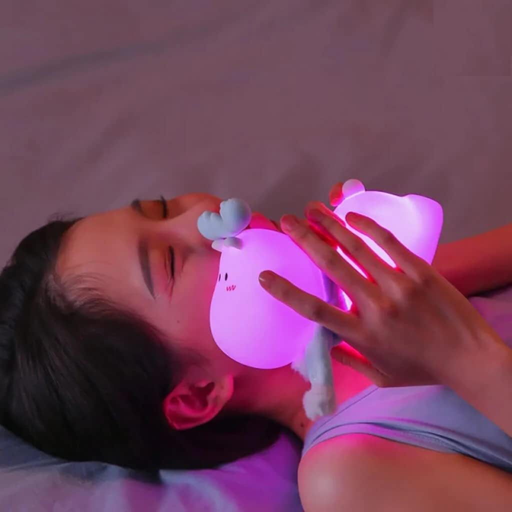 NYRWANA Night Lamp for Kids, Gift Items for Women, Birthday Gift for Kids, Silicone Rechargeable, Reindeer Lamp (Multicolor)
