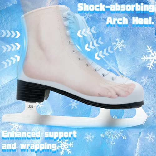 SMOOJOY Figure Skates for Women and Men Classic Ice Skates Indoor Outdoor Lace-Up Fun Ice Skate Shoes for Kids Adult